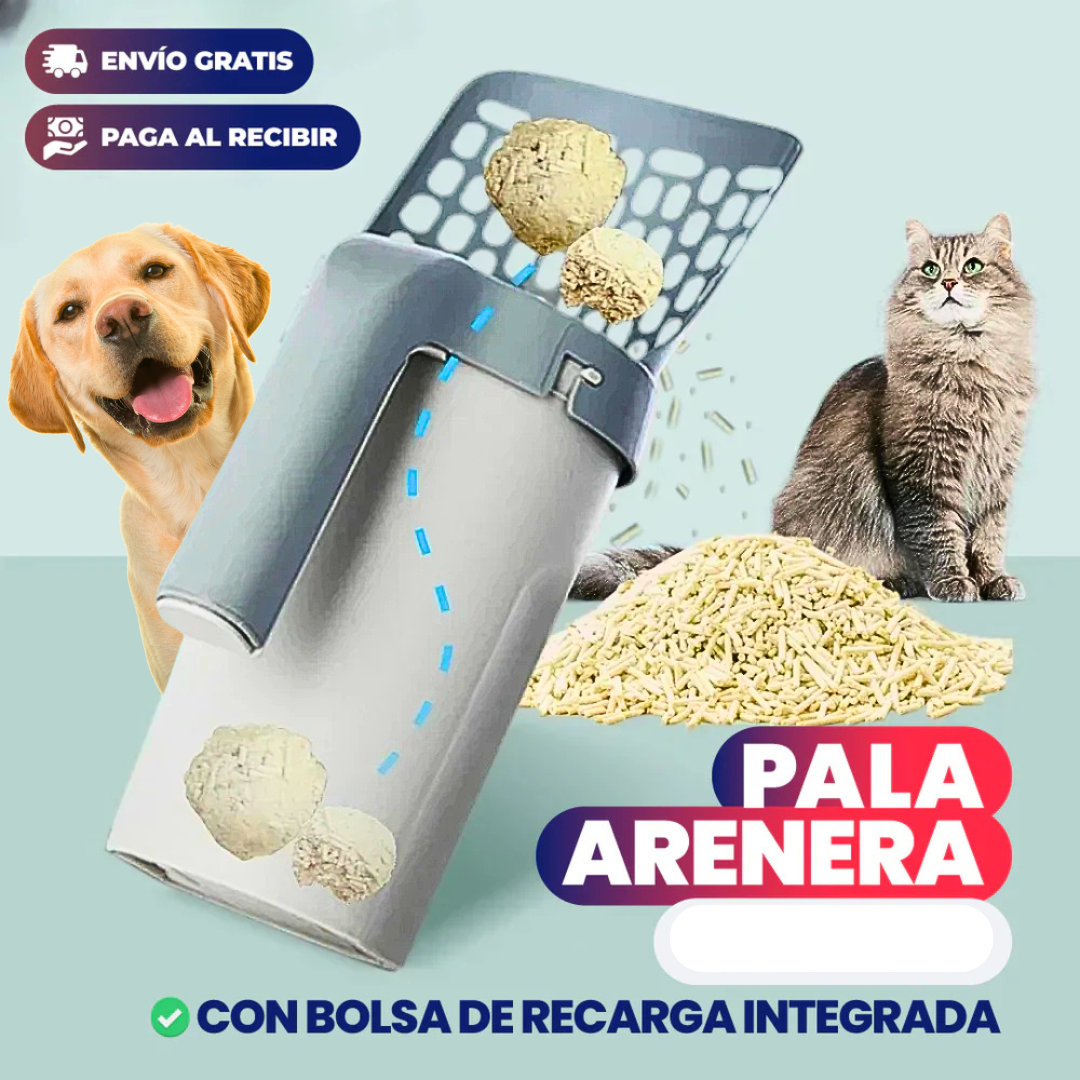 PALA ARENA DE GATO CON BOLSA DE RECARGA